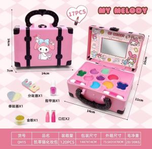 Girl Makeup Toys for Kids Up Set Early Learning Educational Princess Gift Solek Kanak Pretend Play Sanrio Kuromi Sanrio makeup