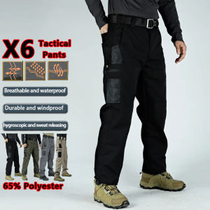 Plover Stretch Fabric Tactical Sports Pants Mens Cargo Pants Mens Casual Multi-pocket Pants S-3XL