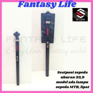 Fantasy Seatpost tiang sadel sepeda ukuran 33.9 mm panjang 55 cm tiang sadel alloy sepeda MTB lipat
