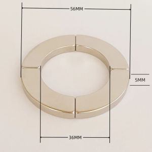 2024NdFeB Magnet Arc OR28xIR18x90degxT5mm N38 Motor Magnets Generators Wind Turbine Neodymium Permanent Rotor Segment Magnetics 4PCS