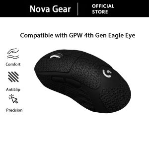 Ultra-Thin Sweat-Resistant Mouse Stickers for Logitech GPW Gen 4 Eagle Eye - Removable Adhesive No Residue Left