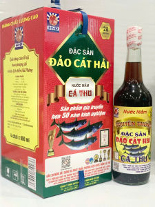 Nước Mắm Cá Thu truyền thống 29 độ đạm hàng rẻ ngon  Hộp 4 chai 650ml/chai