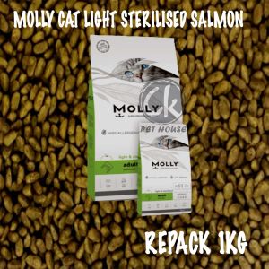 Molly Cat Adult Light & Sterilised Salmon - Renal Care (Cat Food) 1KG [REPACK]