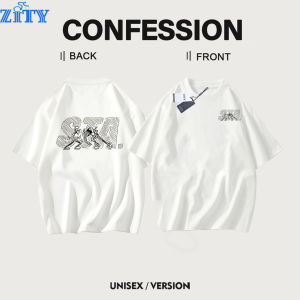 2025 🔥ฤดูร้อนใหม่ เสื้อยืดคอตตอนแขนสั้น ความเรียบง่าย พิมพ์ชัดเจน คอกลม เสื้อยืดขนาดบวก PODZF055