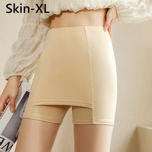 Seamless Safety Shorts Pants Double-layer Women Intimates Female Girl Solid Color Summer Safe Underwear Panties Black White Skin Waist Safety Pants Boxer Women Thin Sliming Fit Womens Summer Shorts Double Layer Seamless Skirt Shorts