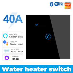 86 Type Tuya WiFi for Boiler Water Heater Switch 40A Smart Life Switch Support App Remote Control Work For Google Alexa Siri Tmall Genie