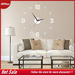 【COD】🔥🔥🔥 DIY Wall Clock For Home Office Frameless Modern 3D Wall Clock Mirror Stickers Hotel Room Design School Decoration