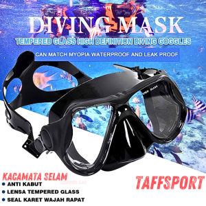 COD TaffSPORT ZACRO Kacamata Selam Pria Anti Masuk Air Scuba Diving Tempered Glass Masker Selam Laut Dewasa 502