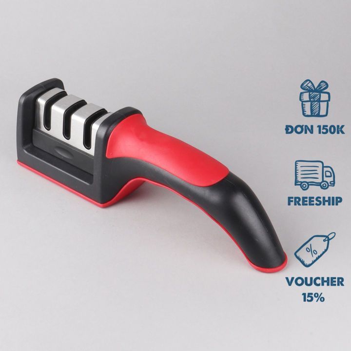 [ GIẢM 20K SHIP CHO TẤT CẢ ĐƠN HÀNG ] Dụng cụ mài dao 3 rãnh inox loại lớn cao cấp. Dụng cụ mài dao cầm tay chuyên nghiệp 3 rãnh inox cao cấp. máy mài dao. mai dao