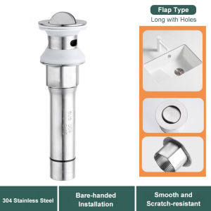 ONOJ 304 Stainless Steel Basin Drainer Anti-Odor Sink Drain Pipe Drainage Accessories
