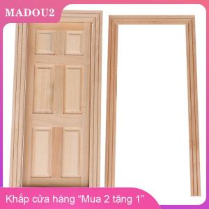 [COD] MADOU2 1 12 Dollhouse thu nhỏ 6 Bảng điều chỉnh nội thất cửa gỗ tự làm phụ kiện nội thất