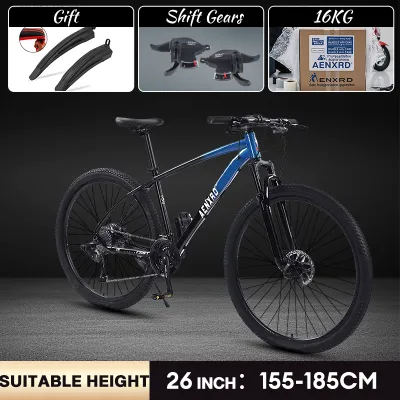 ANEXRD R12 Mountain Bike 24/26 INCH 21 SPEED Adult Bike With disc brakes & Gear shifting Kids Bike High Carbon Steel with Fork Shock absorbing front