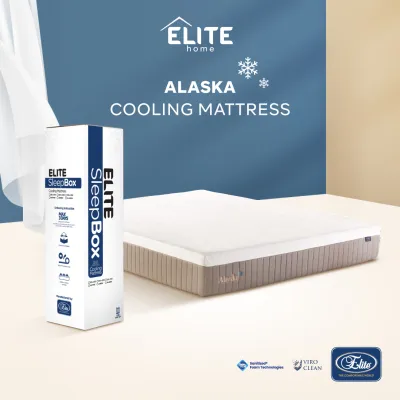 Kasur Dingin Elite SleepBox Cool Touch Alaska | Orthopedic | Black Charcoal Memory Foam | Cooling Mattress in Box