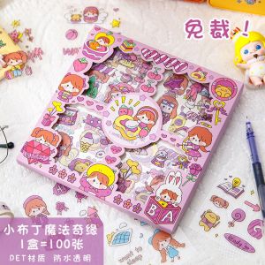 100 Sheets Box Cute Stickers Kids Scrapbooking stickers Stationery School supplies