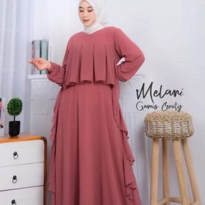 MELANI LONG DRESS/GAMIS MUSLIM ELEGAN/GAMIS MEWAH/GAUN PESTA/DRESS KONDANGAN/LONG DRES/BUSUY FRIENDLYS KEKINIAN/DRESS TERBARU