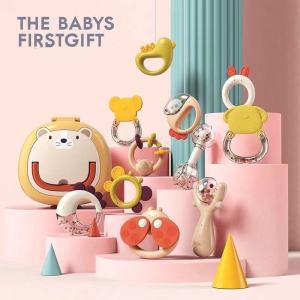 🎀Hellobaby🎀พร้อมส่ง🎈 ยางกัดเด็ก ยางกัดซิซิโคนเด็ก ชุดยางกัดซิลิโคน ของขวัญหรือของฝากสำหรับเด็กน้อยคันฟัน