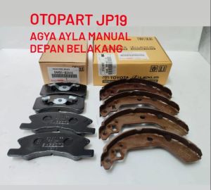 BRAKE PAD BRAKE SHOE AGYA AYLA MANUAL KAMPAS REM SET DEPAN BELAKANG AGYA AYLA MANUAL
