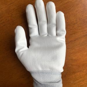 ถุงมือไนล่อนเคลือบ PU (คู่ละ 13บ..)ถุงมือผ้าไนล่อนถุงมือPU.