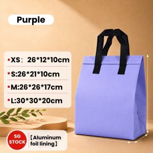 Homepeasl® Aluminum Foil Insulation Bag Disposable Food Cold Drink Packaging Bags Non-woven Fabric Thermal Handbag