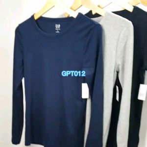Kaos Lengan Panjang Wanita GPT012 Gap Modern Crewneck Longsleeve Tshirt Branded