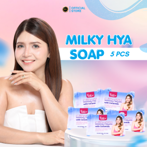 100% ORIGINAL BMRS MILKY HYA SOAP WITH CREAMIDE NIACINAMIDE GLUTATHIONE VITAMIN E & A 70g