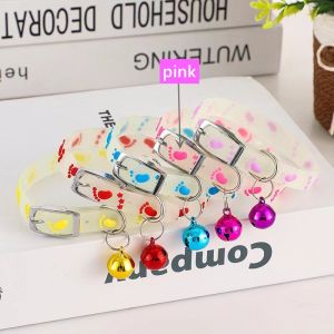 Glowing Collars with Bells Glow at Night Dogs Cats Necklace Light Luminous Neck Ring Accessories