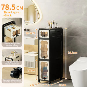 Foldable Slim Storage Drawer Cabinet Movable Storage Cabinet With Wheels Multi-layer Livingroom Organiser Rack
