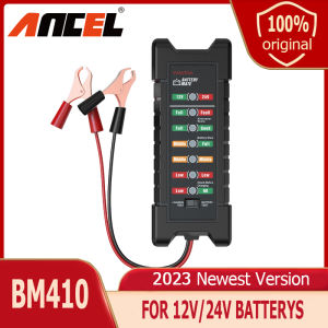 ANCEL BM410รถแบตเตอรี่ยานพาหนะ12V 24V ดิจิตอล Detecor 7LED ไฟจอแสดงผลโหลดทดสอบ Alternator ทดสอบ OBD2รถบรรทุกเครื่องมือวินิจฉัยยานยนต์เครื่องทดสอบแบตเตอรี่