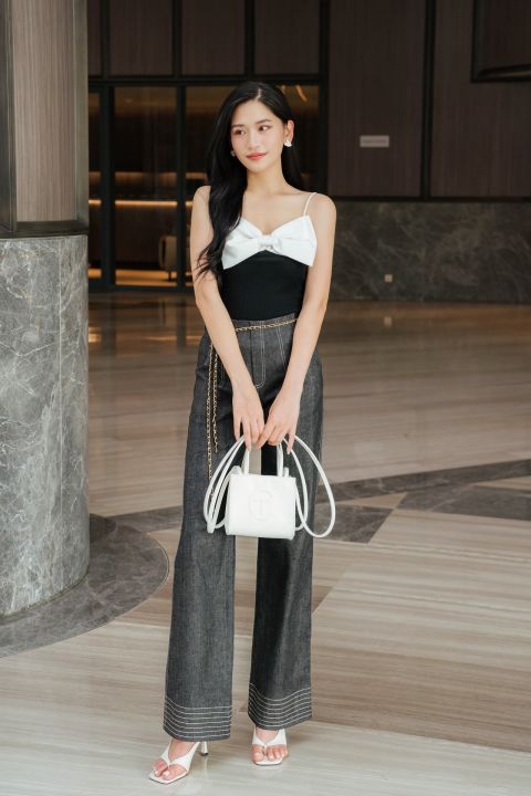 Quần Ống Rộng Viền Chỉ - EDINI - Q192