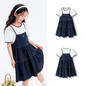 Balabala cô gái ăn mặc trẻ lớn ánh sáng Đầm công chúa mùa hè phong cách thời trang mới 2025