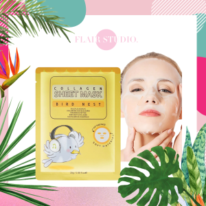 Korean Collagen Sheet Mask Natural Organic(5 pieces) Hydration Anti-aging Skin Whitening Firmer Skin