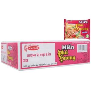 Thùng 24 gói miến Phú Hương thịt bằm 55g