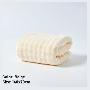 140x70cm Coral Trim Oversized Bath Towel Quick-Dry Bubble Fleece Material PP03