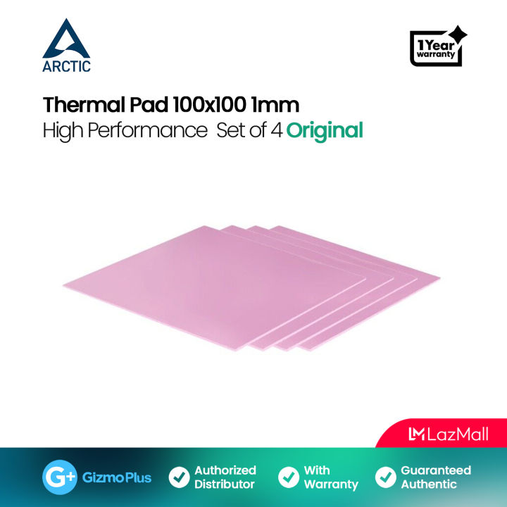 Arctic Thermal Pad 100x100 1mm High Performance Thermal Pad Set of 4