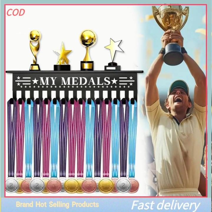[COD]PkYeG💖💖💖 ที่แขวนเหรียญรางวัลโลหะสำหรับจัดแสดงถ้วยรางวัลที่แขวน ...