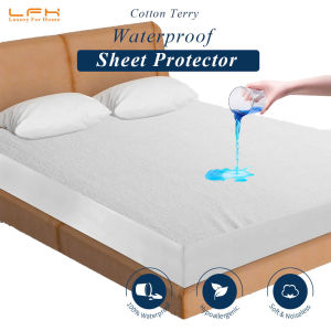 Waterproof Mattress Cover Hypoallergenic Cotton Terry Mattress Protector Bed Bug Proof Sheet Bed Cover Washable