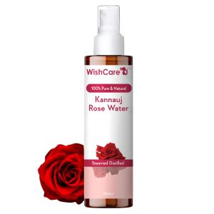 WishCare 100% Pure & Natural Rose Water Liquid - For Skin Face & Hair