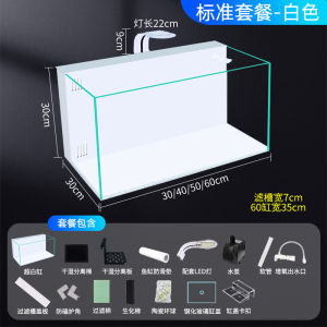 Table Top Fish Tank Set Aquarium Fish Tank Set Aquarium Water Tank Back Filter Dry-Wet Separation Back Plate Table Top Fish Tank Set Aquarium