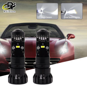 LED Mini Lens T4 H7 H4 LED Projector Lenses 100W 6000K White Light Car Headlight Bulbs Projector Head Lamp Auto light LHD RHD