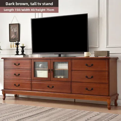 AUREO Solid Wood TV Cabinet Modern And Simple High-End TV Console Cabinet Light Luxury TV Console