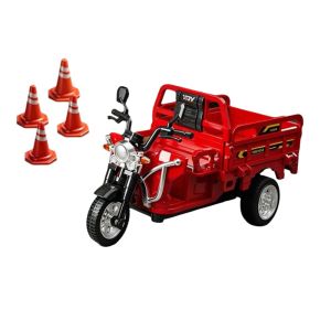 OWNNEW Nhựa Đồ chơi xe ba bánh mô phỏng Lái xe dựa trên quán tính Ghế có thể mở được Mô hình xe ba bánh quán tính Quà tặng cho bé trai Phía trước có thể điều khiển được Xe tải lùi Đồ chơi trẻ em