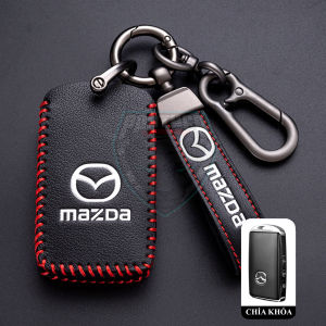 Ốp Da Chìa Khóa Xe Mazda 2 3 6 CX-5 CX-8 Chìa 2 3 Nút 3 màu lựa chọn Lịch Sự Sang Trọng Bền Bỉ