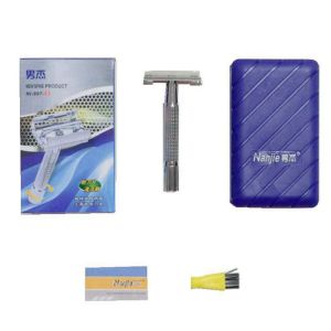 Manual Shaver For Men Stainless Steel Manual Men Razor Double Edge Safety Shaver With Blades