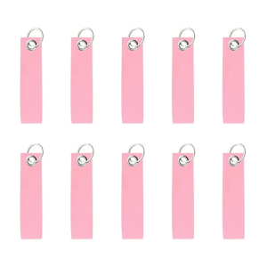 10pcs Felt Keychain Blanks with Metal Steel Rings Colorful Blank Felt Key Sign Simple Installs for DIY Craft Projects