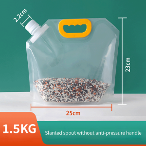 1L Transparent Grains Storage Bag Rice Moisture-proof Sealed Packaging Bag