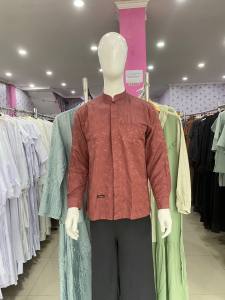 Abika Gamis Wanita Jacquard / Yadira Dress Rose Tua / Fashion Muslim 2024