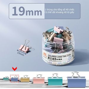 Kẹp bướm màu 15mm 19mm 25mm 32mm 41mm 51mm kẹp giấy Binder Clips -AENEA