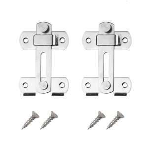 2Pcs Privacy Door Bolt Locks 90/180 Degree Barn Door Lock Antitheft Door Bolt Safety Sliding Door Lock Enduring