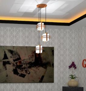 Kap Lampu Gantung Minimalis Ruang Tamu 3 in 1