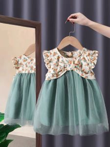 Váy Công Chúa Cho Bé Voan Nơ Ngực Cực Xinh